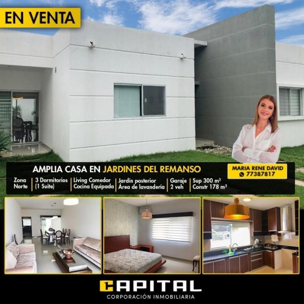 Casa en Venta en Urbanización Jardines del Remanso Santa Cruz de la Sierra, Santa Cruz