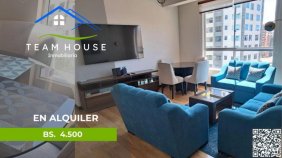 OBRAJES - Av. Hernando Siles, hermoso departamento 2D en suite amoblado y equipado en alquiler