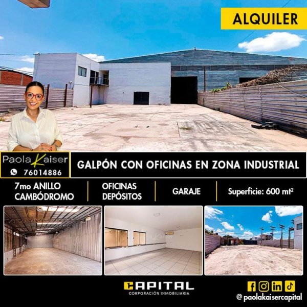 Galpón y oficinas en alquiler, Zona Parque industrial