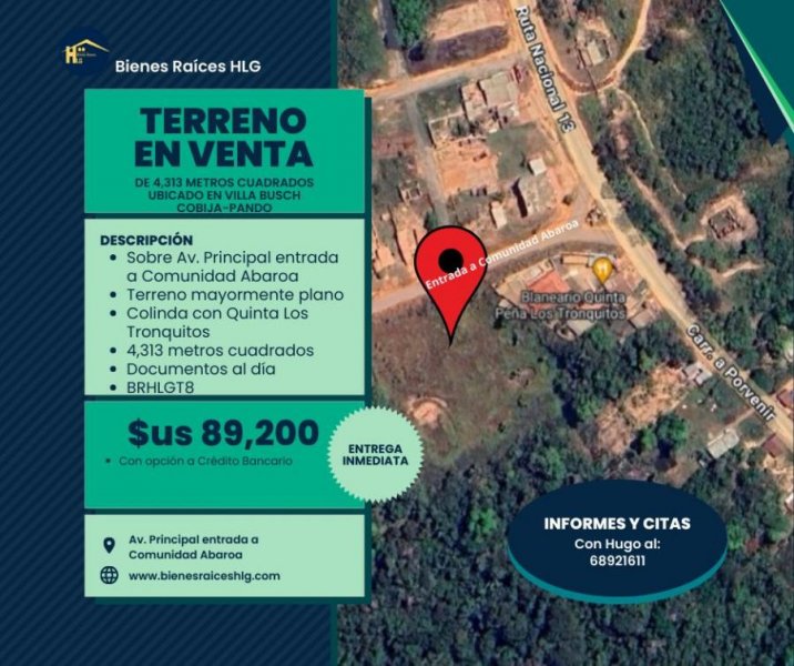 Terreno en Venta en  Cobija, Pando