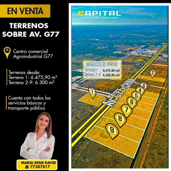 Terreno en Venta en Avenida G77 Santa Cruz de la Sierra, Santa Cruz