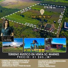 Terreno en Venta en Carretera SC-Warnes Warnes, Santa Cruz