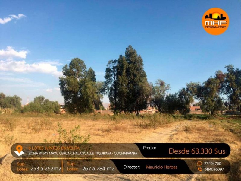 Terreno en Venta en Rumy Mayu Tiquipaya, Cochabamba