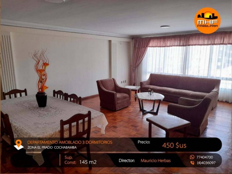 Departamento en Alquiler en Central Norte Cochabamba Capital, Cochabamba