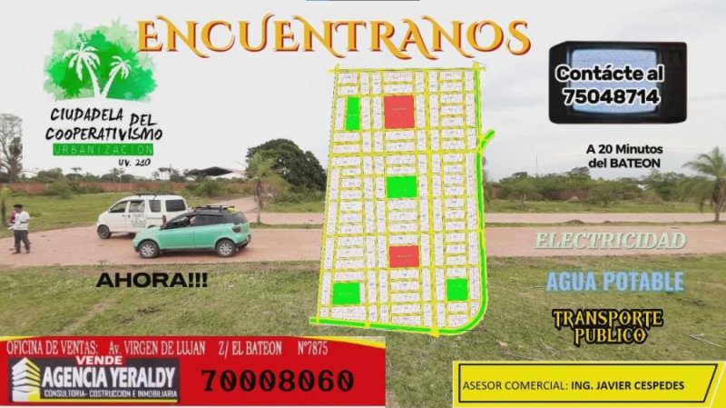 Foto Terreno en Venta en URBANIZACION COOPERATIVISMO, Cotoca, Santa Cruz - U$D 12.500 - TEV6355 - BienesOnLine