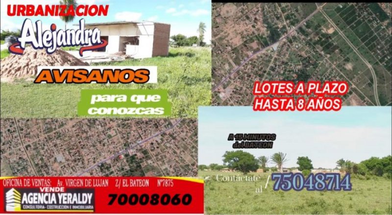 Foto Terreno en Venta en URBANIZACION ALEJANDRA, Cotoca, Santa Cruz - U$D 15.048 - TEV6364 - BienesOnLine