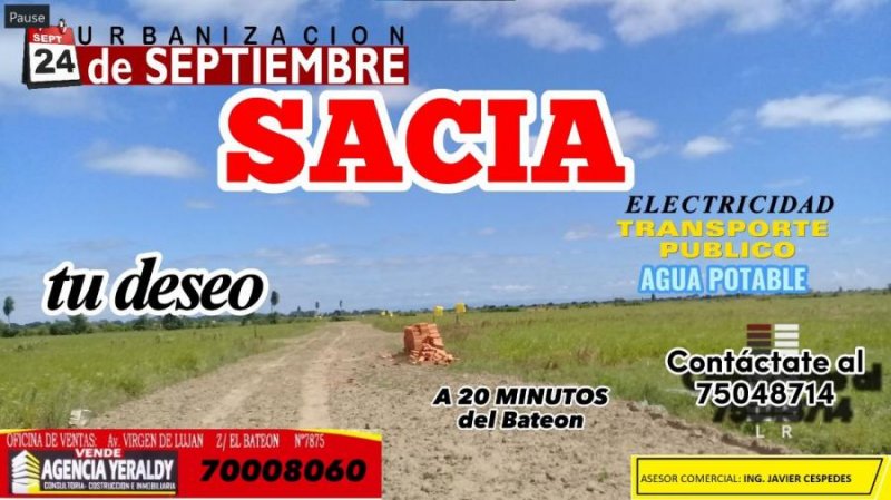 Terreno en Venta en URBANIZACION 24 DE SEPTIEMBRE Cotoca, Santa Cruz