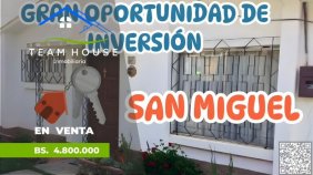 SAN MIGUEL, casa como terreno en venta