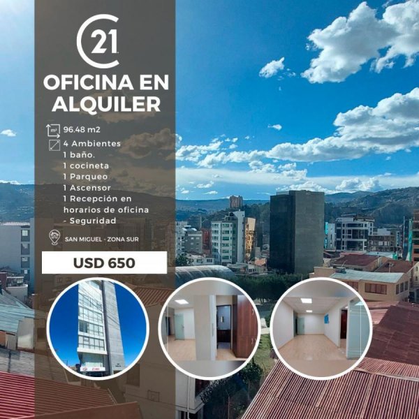 Oficina en Alquiler en SAN MIGUEL La Paz, La Paz