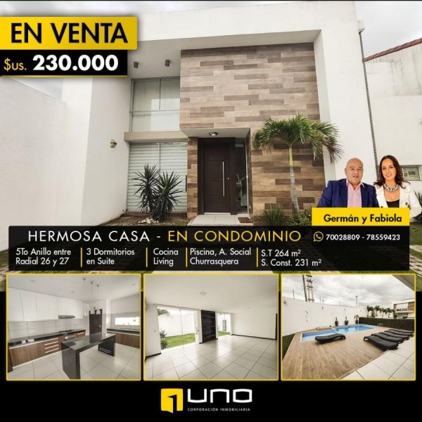 Casa en Venta en ZONA NORTE Santa Cruz de la Sierra, Santa Cruz