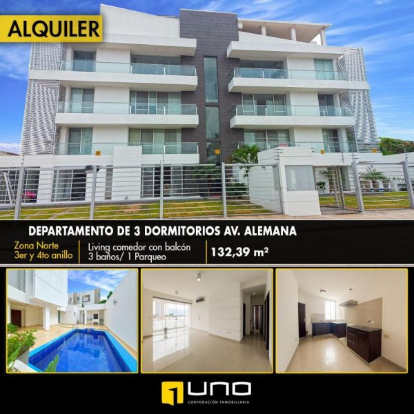 Foto Departamento en Alquiler en ZONA NORTE, Santa Cruz de la Sierra, Santa Cruz - $ 4.600 - DEA7599 - BienesOnLine