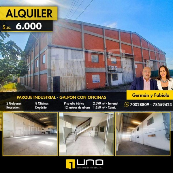 Foto Oficina en Alquiler en ZONA ESTE, PARQUE INDUSTRIAL, Santa Cruz de la Sierra, Santa Cruz - U$D 6.000 - OFA5664 - BienesOnLine