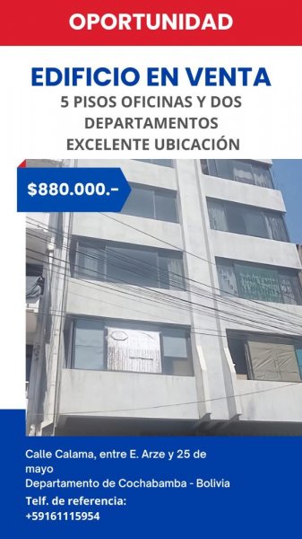 Edificio en Venta en Centro Cochabamba, Cochabamba