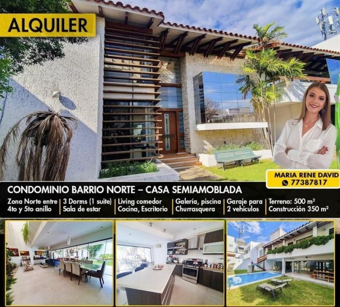 Casa en Alquiler en Condominio Barrio Norte Santa Cruz de la Sierra, Santa Cruz