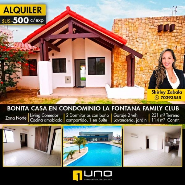 Casa en Alquiler en Zona norte Santa Cruz de la Sierra, Santa Cruz