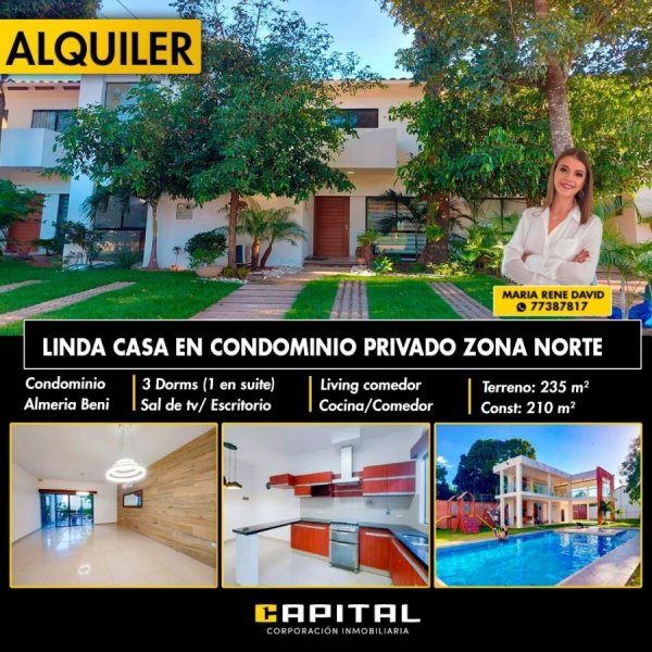 Casa en Alquiler en Zona Sede Blooming Santa Cruz de la Sierra, Santa Cruz