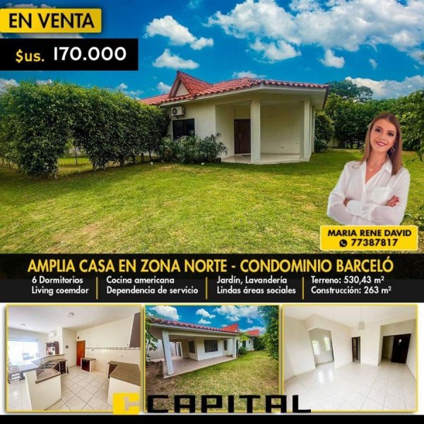 Casa en Venta en Condominio Barceló Santa Cruz de la Sierra, Santa Cruz