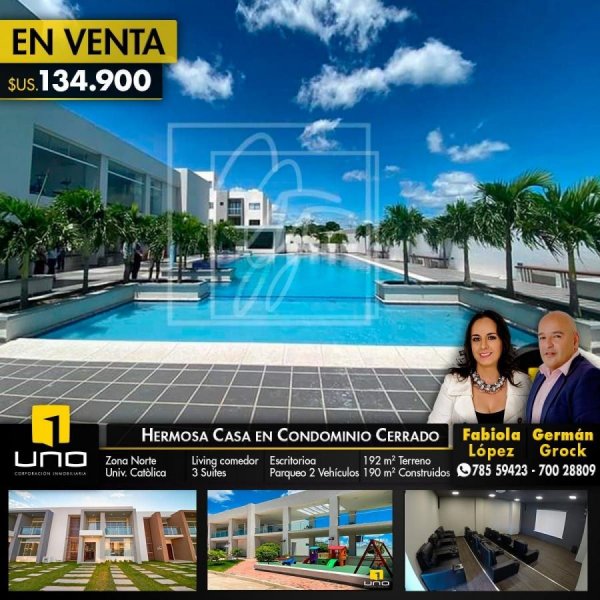 Foto Casa en Venta en ZONA NORTE, Santa Cruz de la Sierra, Santa Cruz - U$D 134.900 - CAV5679 - BienesOnLine