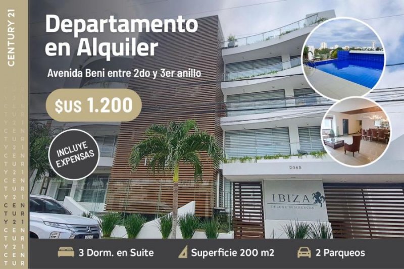 Departamento en Alquiler en  Santa Cruz de la Sierra, Santa Cruz