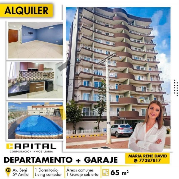 Foto Departamento en Alquiler en Condominio Jazmines del Parque, Santa Cruz de la Sierra, Santa Cruz - U$D 350 - DEA7883 - BienesOnLine