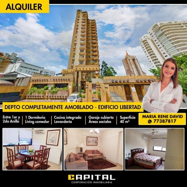 Foto Departamento en Alquiler en Condominio Plaza Libertad, Santa Cruz de la Sierra, Santa Cruz - U$D 400 - DEA7986 - BienesOnLine