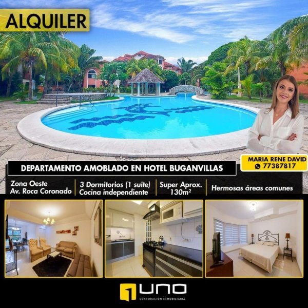 Foto Departamento en Alquiler en Condominio Buganvillas, Santa Cruz de la Sierra, Santa Cruz - U$D 800 - DEA7653 - BienesOnLine