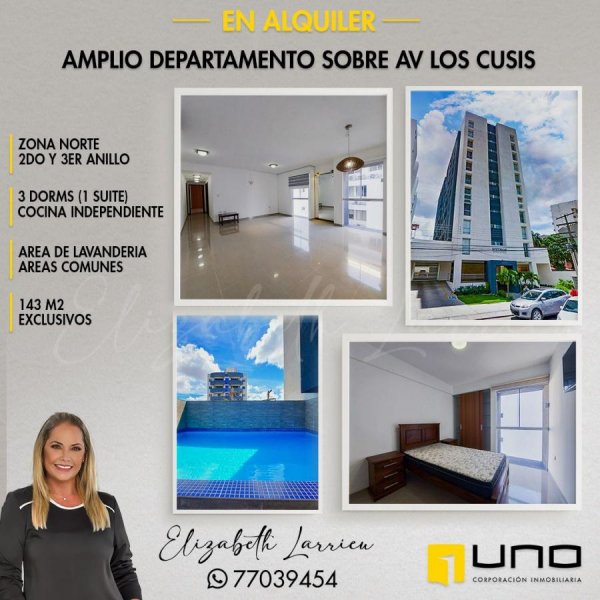 Foto Departamento en Alquiler en zona norte, norte, Santa Cruz - U$D 700 - DEA6327 - BienesOnLine