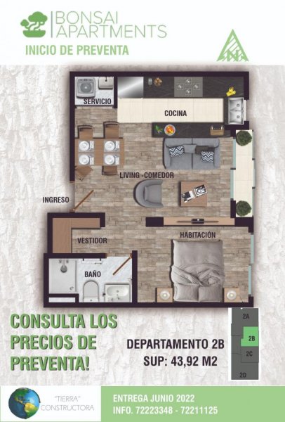 Foto Departamento en Venta en Queru Queru, Cochabamba, Cochabamba - U$D 27.700 - DEV5096 - BienesOnLine