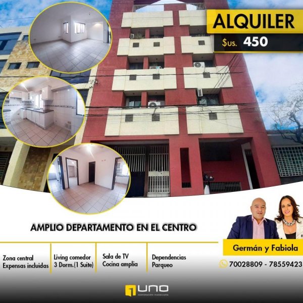 Foto Departamento en Alquiler en ZONA CENTRO, Santa Cruz de la Sierra, Santa Cruz - U$D 450 - DEA6558 - BienesOnLine