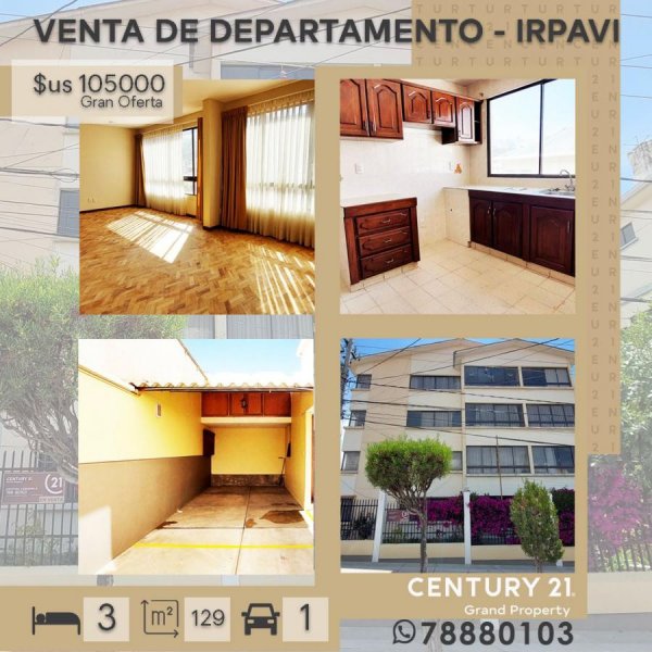 Departamento en Venta en IRPAVI La Paz, La Paz