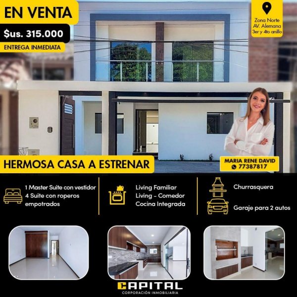 Casa en Venta en Av. Alemana entre 3er. y 4to. Anillo Santa Cruz de la Sierra, Santa Cruz