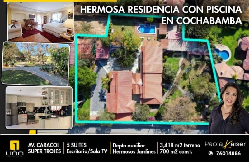 Casa en Venta en trojes Tiquipaya, Cochabamba