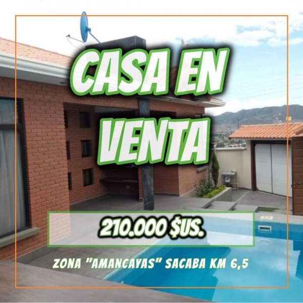 Foto Casa en Venta en Amancayas Km 6,5 a Sacaba (Circunvalación), Sacaba, Cochabamba - U$D 210.000 - CAV3979 - BienesOnLine