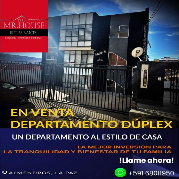 HERMOSO DEPARTAMENTO DÚPLEX EN VENTA