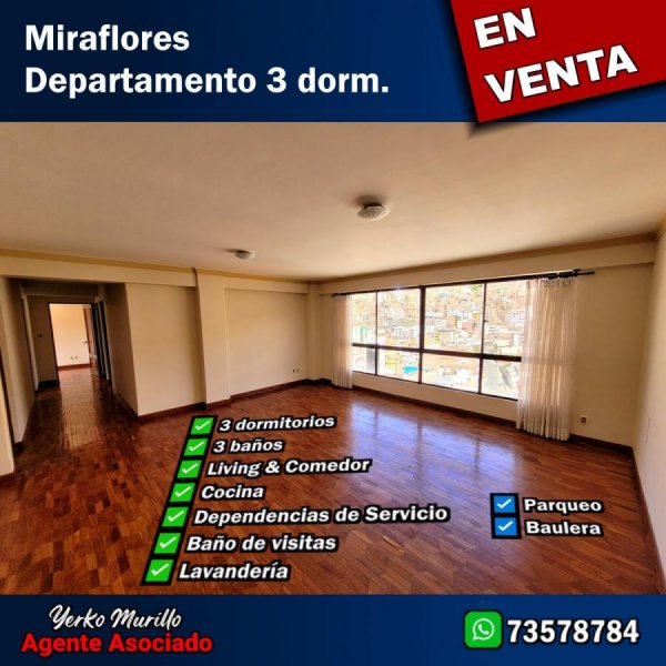 Departamento en Venta en Miraflores La Paz, La Paz