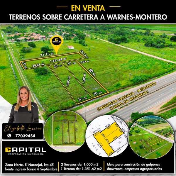 Terreno en Venta en  Warnes, Santa Cruz