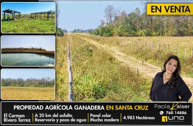 Campo en Venta en  El Carmen Rivero Tórrez, Santa Cruz