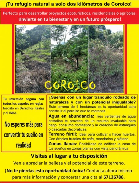 Terreno en Venta en  Coroico, La Paz