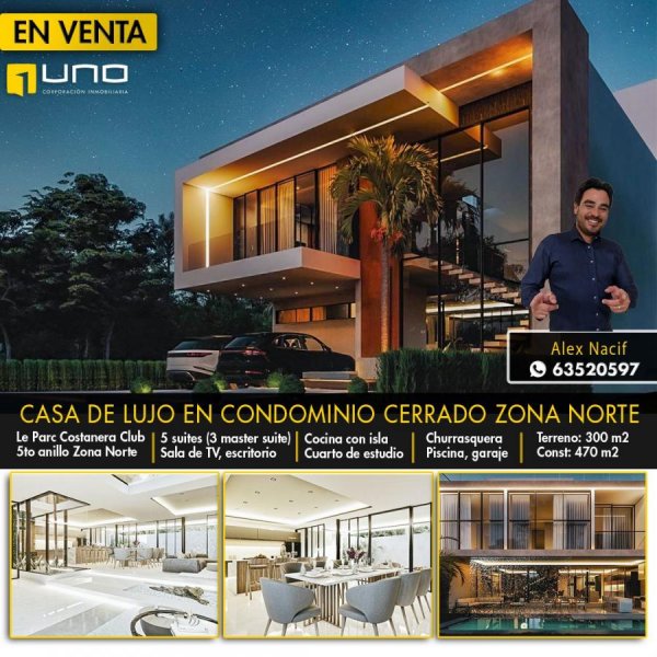 Casa en Venta en norte Av. Radial 26 5to Anillo Condominio, Santa Cruz